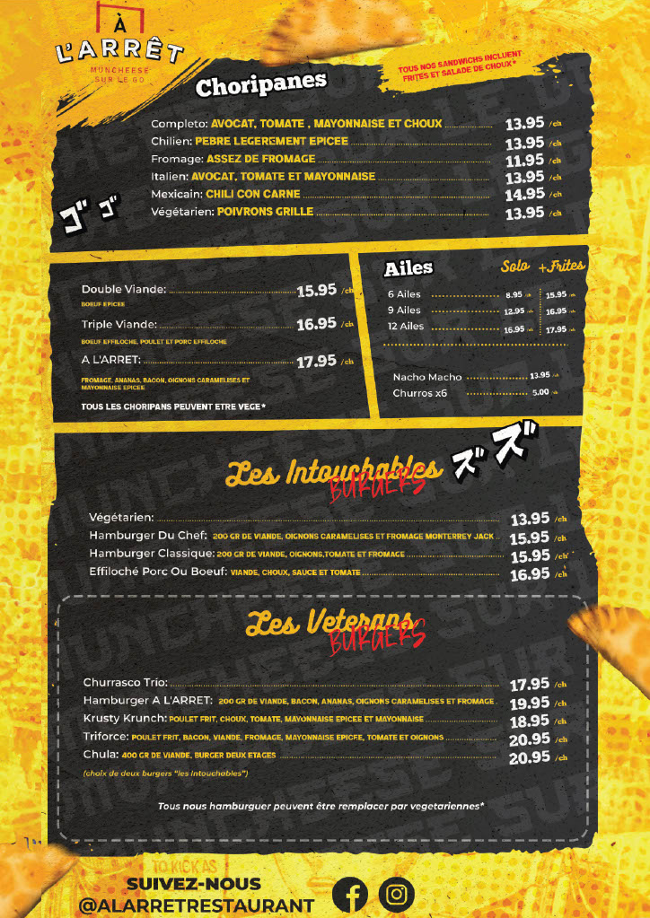 Menu Page 1